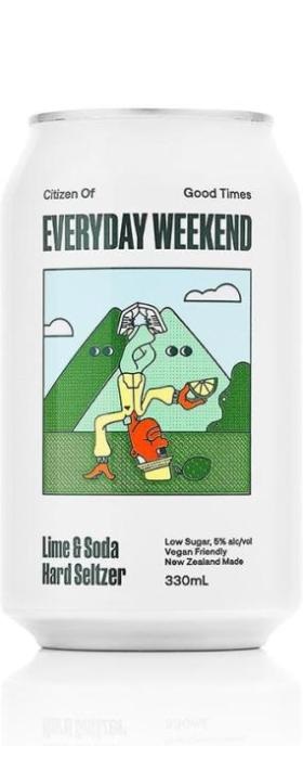 Everyday Weekend Vodka, Lime & Soda Seltzer